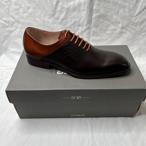 Stacy Adams Mens Shoes Halloway Plain Toe Oxford Brown Leather 7 M main image 5